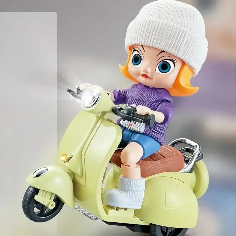 Labubu Doll Mini Electric Motorcycle with Lights & Music