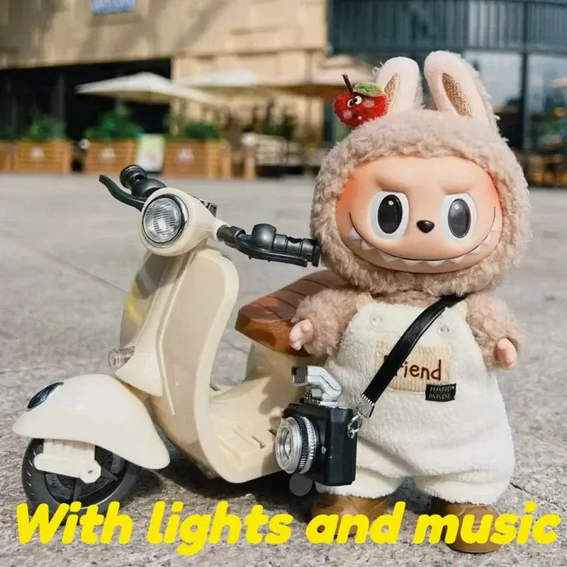 Labubu Doll Mini Electric Motorcycle with Lights & Music