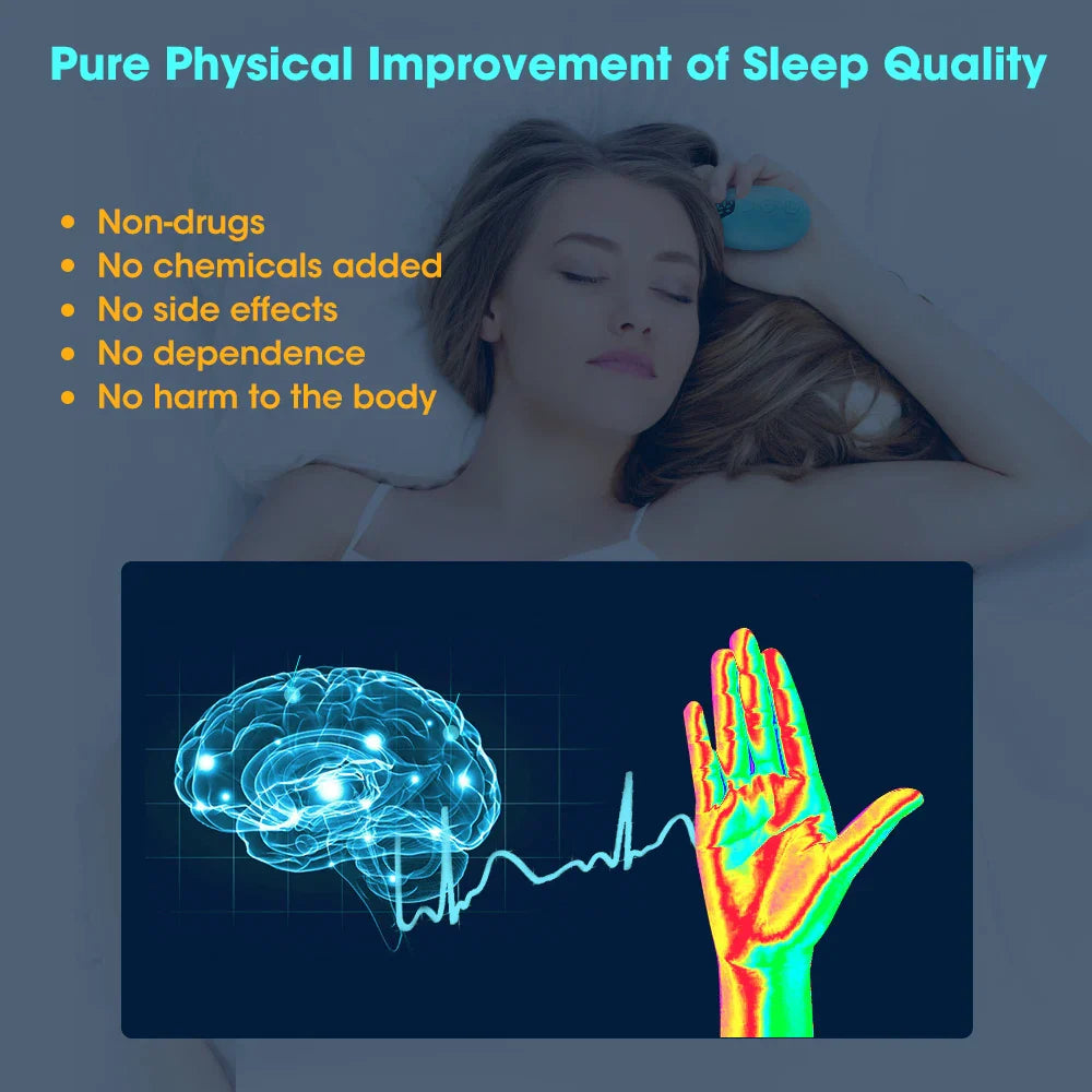 Anxiety Relief Neuro Sleep Nerves Insomnia Soothe Device USB Smart Sleep Instrument Hand Held Sleeping Healthy Pulse Stimulation