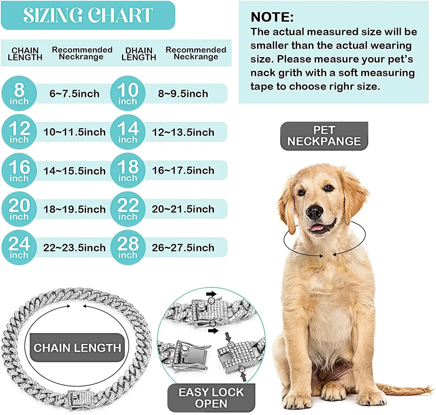 Diamond Cuban Link Pet Collar