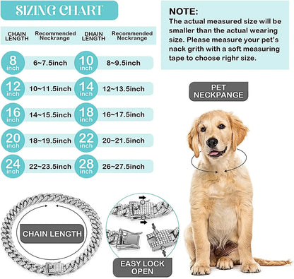 Diamond Cuban Link Pet Collar