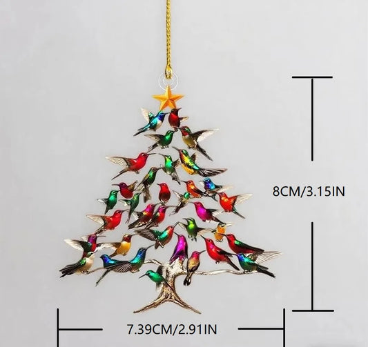 Elegant Handcrafted Hummingbird Tree Ornament